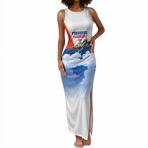 Personalized Tuskegee Airmen Tank Maxi Dress Expect To Win P-51 Mustang Patriotic Aviation Art