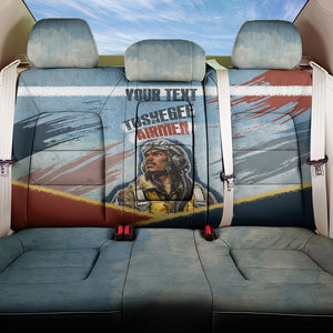 Personalized Tuskegee Airmen Back Car Seat Cover Believe In Yourself Vintage WWII Military Aviation Art
