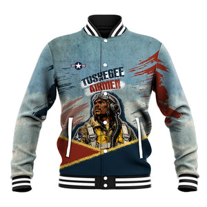 Personalized Tuskegee Airmen Baseball Jacket Believe In Yourself Vintage WWII Military Aviation Art