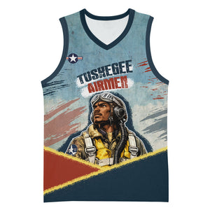 Personalized Tuskegee Airmen Basketball Jersey Believe In Yourself Vintage WWII Military Aviation Art