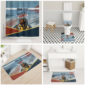Personalized Tuskegee Airmen Bathroom Set Believe In Yourself Vintage WWII Military Aviation Art