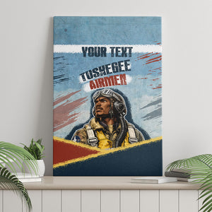 Personalized Tuskegee Airmen Canvas Wall Art Believe In Yourself Vintage WWII Military Aviation Art