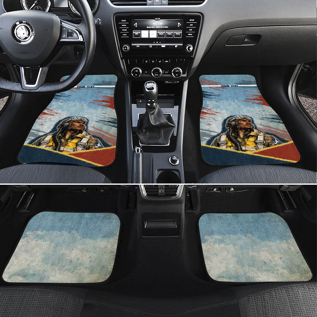 Personalized Tuskegee Airmen Car Mats Believe In Yourself Vintage WWII Military Aviation Art