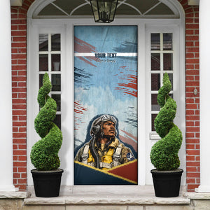 Personalized Tuskegee Airmen Door Cover Believe In Yourself Vintage WWII Military Aviation Art