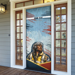 Personalized Tuskegee Airmen Door Cover Believe In Yourself Vintage WWII Military Aviation Art
