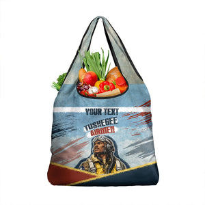 Personalized Tuskegee Airmen Grocery Bag Believe In Yourself Vintage WWII Military Aviation Art