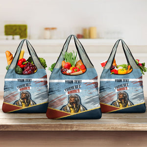 Personalized Tuskegee Airmen Grocery Bag Believe In Yourself Vintage WWII Military Aviation Art