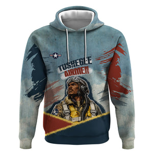 Personalized Tuskegee Airmen Hoodie Believe In Yourself Vintage WWII Military Aviation Art