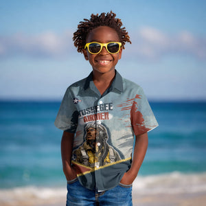 Personalized Tuskegee Airmen Kid Hawaiian Shirt Believe In Yourself Vintage WWII Military Aviation Art
