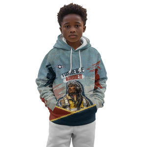 Personalized Tuskegee Airmen Kid Hoodie Believe In Yourself Vintage WWII Military Aviation Art