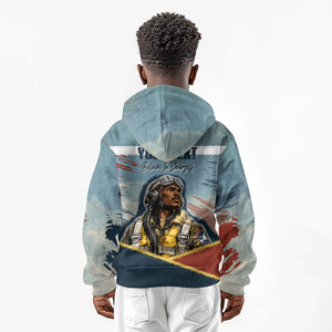 Personalized Tuskegee Airmen Kid Hoodie Believe In Yourself Vintage WWII Military Aviation Art