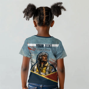 Personalized Tuskegee Airmen Kid T shirt Believe In Yourself Vintage WWII Military Aviation Art