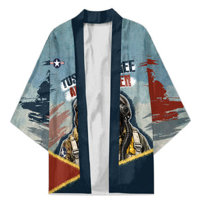 Personalized Tuskegee Airmen Kimono Believe In Yourself Vintage WWII Military Aviation Art