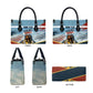 Personalized Tuskegee Airmen Leather Bag Believe In Yourself Vintage WWII Military Aviation Art