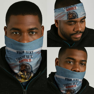 Personalized Tuskegee Airmen Neck Gaiter Believe In Yourself Vintage WWII Military Aviation Art