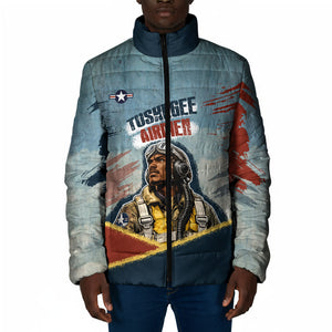 Personalized Tuskegee Airmen Padded Jacket Believe In Yourself Vintage WWII Military Aviation Art