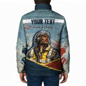 Personalized Tuskegee Airmen Padded Jacket Believe In Yourself Vintage WWII Military Aviation Art
