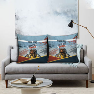 Personalized Tuskegee Airmen Pillow Cover Believe In Yourself Vintage WWII Military Aviation Art
