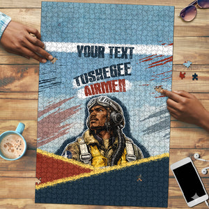 Personalized Tuskegee Airmen Puzzle Believe In Yourself Vintage WWII Military Aviation Art