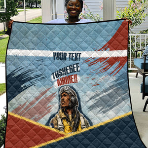 Personalized Tuskegee Airmen Quilt Believe In Yourself Vintage WWII Military Aviation Art