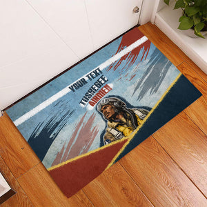 Personalized Tuskegee Airmen Rubber Doormat Believe In Yourself Vintage WWII Military Aviation Art