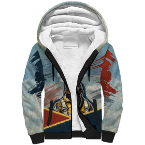 Personalized Tuskegee Airmen Sherpa Hoodie Believe In Yourself Vintage WWII Military Aviation Art