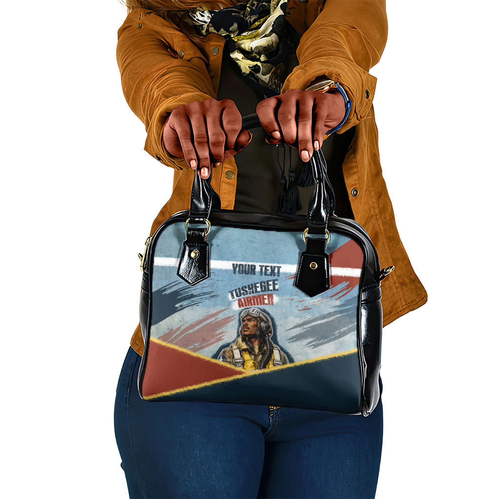 Personalized Tuskegee Airmen Shoulder Handbag Believe In Yourself Vintage WWII Military Aviation Art