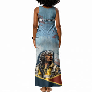 Personalized Tuskegee Airmen Tank Maxi Dress Believe In Yourself Vintage WWII Military Aviation Art