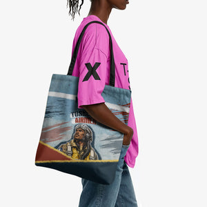 Personalized Tuskegee Airmen Tote Bag Believe In Yourself Vintage WWII Military Aviation Art
