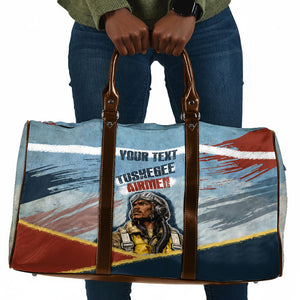 Personalized Tuskegee Airmen Travel Bag Believe In Yourself Vintage WWII Military Aviation Art