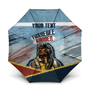 Personalized Tuskegee Airmen Umbrella Believe In Yourself Vintage WWII Military Aviation Art