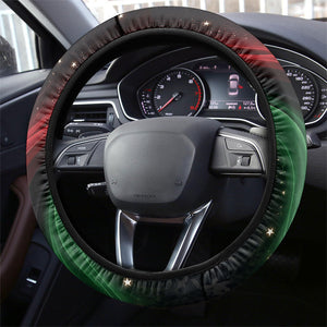 Libya Revolution Day Steering Wheel Cover Flying Eagle Libyan Coat Of Arms Map - Land Of Resilience And Pride