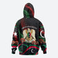 Libya Revolution Day Zip Hoodie Flying Eagle Libyan Coat Of Arms Map - Land Of Resilience And Pride