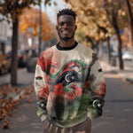 Libya Revolution Day Sweatshirt Libyan National Pride Watercolor Flag Waves Floral