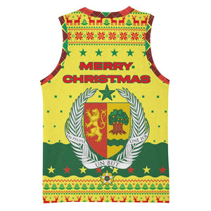 Senegal Christmas Basketball Jersey Baobab Tree and National Coat of Arms Motif TS04