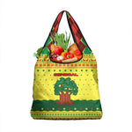 Senegal Christmas Grocery Bag Baobab Tree and National Coat of Arms Motif - African Pride