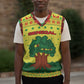 Senegal Christmas Knitted V-Neck Vest Baobab Tree and National Coat of Arms Motif - African Pride