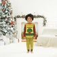 Senegal Christmas Pajama Set Baobab Tree and National Coat of Arms Motif - African Pride