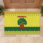 Senegal Christmas Rubber Doormat Baobab Tree and National Coat of Arms Motif - African Pride