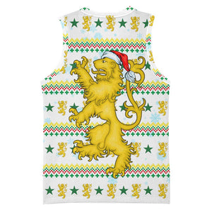 Senegal Christmas Basketball Jersey Golden Lion and Festive Stars Motif TS04