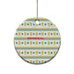 Senegal Christmas Ceramic Ornament Golden Lion and Festive Stars Motif - African Pride