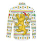 Senegal Christmas Long Sleeve Button Shirt Golden Lion and Festive Stars Motif - African Pride