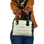 Senegal Christmas Shoulder Handbag Golden Lion and Festive Stars Motif - African Pride
