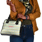 Senegal Christmas Shoulder Handbag Golden Lion and Festive Stars Motif - African Pride