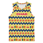 Chad Christmas Basketball Jersey National Coat of Arms, and Festive Motif TS04