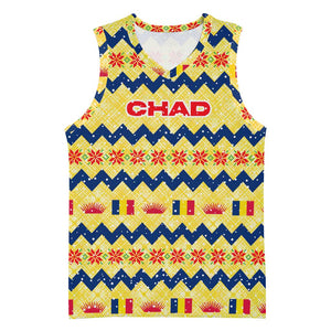 Chad Christmas Basketball Jersey National Coat of Arms, and Festive Motif TS04