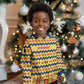 Chad Christmas Kid Ugly Christmas Sweater National Coat of Arms, and Festive Motif - African Pride