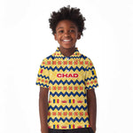 Chad Christmas Kid Polo Shirt National Coat of Arms, and Festive Motif - African Pride