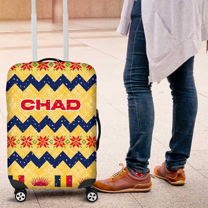 Chad Christmas Luggage Cover National Coat of Arms, and Festive Motif - African Pride