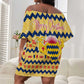 Chad Christmas Off Shoulder Short Dress National Coat of Arms, and Festive Motif - African Pride